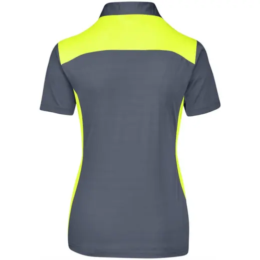 Ladies Glendower Golf Shirt Yellow Back